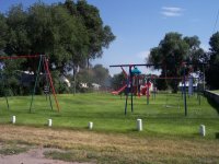 The playground at the City Park is on the same block.